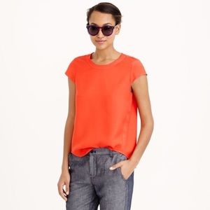 JCrew drapey oxford crepe top